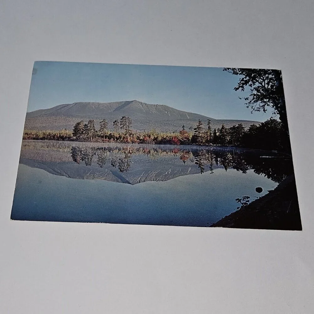 VTG Mt Katahdin From Tongue Pond Dawn Giant Postcard UNUSED Souvenir Maine 6